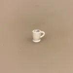 Miniature Krus med Hank Hvidt, kakao, kop, krus, emalje, skumfiduser, dukkekop, dukkekrus, nisser, nissedør, jul, nissetilbehør, 1:12, birgitte frigast, morgen, miniaturer, dukkehus, ting til, tilbehør, dukkehusservice, sangskjuler, gavekort, biti, ribe