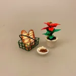 Miniature Surdejsbrød, lamgtidshævet, gammeldags, brød, bagværk, franskbrød, bagekursus, bager, bageri, bagerbutik, konditori, gave, symbolsk, dukkehus, ting, tilbehør, nisser, nissebo, nissedør, nisserne, biti, ribe, sættekasse, sætterkasse, 1:12