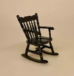 Miniature Gyngestol Sort, sortmalet, træ, mini, 1:21, 23178, Miniature Gyngestol sort, wegner, Miniature Gyngestol creme, gyngestol, rocking, chair, ænestol, bedstefar, bedstemor, kamin, nisser, nissehus, nissebo, nissedør, nissemøbler, nissestol, miniature, miniaturer, sangskjuler, symbolsk, gave, gavekort, penge, cremefarvet, flødefarvet, dukkehus, dukkehusmøbler, dukkehustilbehør, dukkehusting, til, dukkehuset, biti, ribe