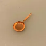 Miniature Kobber Stegepande, 3198, kobbertøj, kobbergryder, kobber, stegepande, æbleskivepande, æbleskiver, æbleskivebagning, miniaturer, dukkehus, dukkehuset, dukkehusting, dukkehustilbehør, nisser, nisseting, nissetilbehør, nissedør, sættekasse, sætterkasse, sættekasseting, ting til sætterkassen, 1:12, biti, ribe