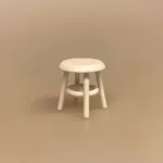 Miniature Taburet Hvid