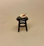 Miniature Taburet Sort - Billede 3