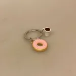 Nøglering - Donut & Kaffe to Go, donut, donuts, kaffekop, kaffepause, kaffe, to-go, date, cafe, besøg, gave, gavkort, symbolsk, nyuddannet, betjent, politi, politibetjent, sød tand, bager, konditor, kage, biti, ribe, lækker, sjov, herlig,