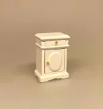 Miniature Servante Skab Hvidt, servantemøbel, natbord, kommode, skab, servanteskab, badeværelse, soveværelse, miniaturer, møbler, dukkehus, ting, til, nisser, 1:12, mini, symbolsk, gave, gaveide, sangskjuler, rund, fødselsdag, konfirmation, gavekort, sang, tale, sjov, biti, ribe,