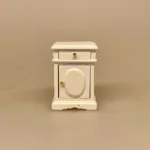 Miniature Servante Skab Hvidt, servantemøbel, natbord, kommode, skab, servanteskab, badeværelse, soveværelse, miniaturer, møbler, dukkehus, ting, til, nisser, 1:12, mini, symbolsk, gave, gaveide, sangskjuler, rund, fødselsdag, konfirmation, gavekort, sang, tale, sjov, biti, ribe,