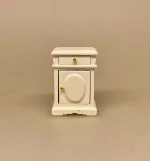 Miniature Servante Skab Hvidt, servantemøbel, natbord, kommode, skab, servanteskab, badeværelse, soveværelse, miniaturer, møbler, dukkehus, ting, til, nisser, 1:12, mini, symbolsk, gave, gaveide, sangskjuler, rund, fødselsdag, konfirmation, gavekort, sang, tale, sjov, biti, ribe,
