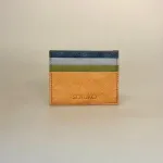 Unika Kortetui i Læder - Flerfarvet Enkel, assorterede, forkellige, nuancer, kulørt, gylden, orange, farver, billig, særlig, vegetabilsk, garvet, ægte, miljø, rigtigt, venligt, bio, pung, tegnebog, kortetui, kortholder, credit cards, kreditkort, betalingskort, lommer, skind, læder, unik, one of a kind, varme, biti, spansk, spanien, recycle, up cykled, tilbud, gave, gaveide, vadehavet, design