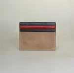 Unika Kortetui i Læder - Flerfarvet Enkel, , assorterede, forkellige, nuancer, kulørt, gylden, orange, farver, billig, særlig, vegetabilsk, garvet, ægte, miljø, rigtigt, venligt, bio, pung, tegnebog, kortetui, kortholder, credit cards, kreditkort, betalingskort, lommer, skind, læder, unik, one of a kind, varme, biti, spansk, spanien, recycle, up cykled, tilbud, gave, gaveide, vadehavet, design