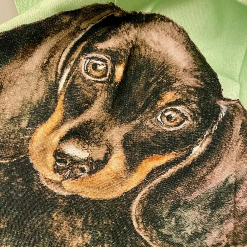 Viskestykke Bomuld med Tryk - Stor Gravhund, gravhunde, gravhund, dachs, dachshund, grævlingehund, hunde, ting med hunde, grævlingehund, hundeejer, viskestykke, køkkenting, køkken tekstiler, prakrisk, gaveide, gave, biti, ribe