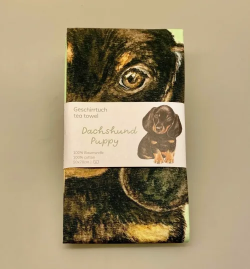 Viskestykke Bomuld med Tryk - Stor Gravhund, gravhunde, gravhund, dachs, dachshund, grævlingehund, hunde, ting med hunde, grævlingehund, hundeejer, viskestykke, køkkenting, køkken tekstiler, prakrisk, gaveide, gave, biti, ribe