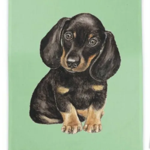 Viskestykke Bomuld med Tryk - Stor Gravhund, gravhunde, gravhund, dachs, dachshund, grævlingehund, hunde, ting med hunde, grævlingehund, hundeejer, viskestykke, køkkenting, køkken tekstiler, prakrisk, gaveide, gave, biti, ribe