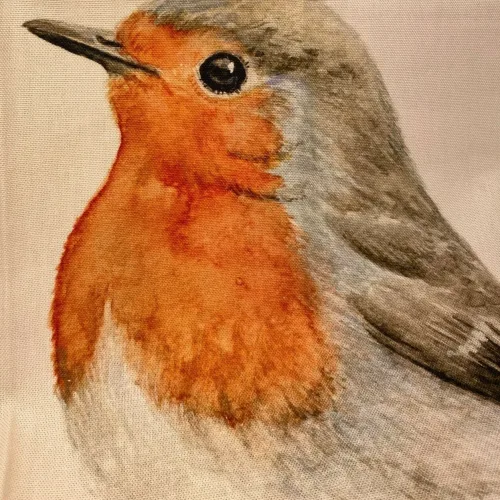 Viskestykke Bomuld med Tryk - Stor Rødhals, maluu, robin, køkkentekstiler, grydelap, pot grab, topflappen, rødhals, rødkælk, fugle, vinter, efterår, haven, haveliv, fuglebrædt, fodrer, fugle, kær, fugle i farver, danske, fugle, ornitolog, kigger på fugle, naturen, vilde, biti, ribe, sort sol, vadehavet, yndige, gave, gaveide, madlavning, praktisk, nyttig,