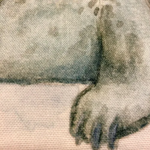 Viskestykke Bomuld med Tryk - Stor Sæl, sælsafari, vadehavet, dige, nationalpark, køkken, madlavning, kok, gave gaveide, souvenir, kær, natur, havet, marsken, biti, ribe