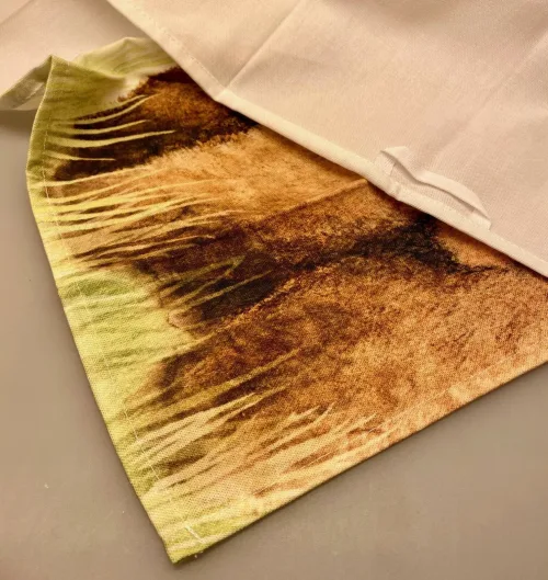 Viskestykke Bomuld med Tryk - Store Bjørne, maluu, bjørnemor, bjørneunge, mama, brun, bjørn, bamser, bjørne, vilde, natur, dyr, fauna, søde, lækker, kvalitet, design, køkkentekstiler, madlavning, bagning, gave, gaveide, dekorativt, praktisk, biti, ribe