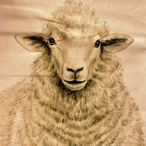 Viskestykke Bomuld med Tryk - Stort Får,Viskestykke Bomuld med tryk - Får, lam, sheep, sophie allport, marsken, marsklam, vadehavet, græs, enge, dansk, vadehavslam, vadehavsfår, typisk, påskelam, fårehold, fåremotiv, forklæde, til mænd, herrer, damer, smart, flot, lækkert, kvalitet, tryk, engels, praktisk, anvendeligt, nyttigt, gave, gaveide, julegave, køkkenet, køkken, mad,madlavning, finere, kok, bage, den store bagedyst, grill, weber, biti, ribe