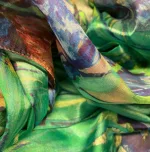 Silketørklæde Ponge XL - Van Gogh Iris., alexandra schmitz, PI 351, 71664, kunst, billedkunst, kunsttryk, maler, poetisk, stort, let, eksklusivt, elegant, lækkert, kvalitet, ren, luksus, luksuriøst, gave, gaveide, rund, fødselsdag, silkesjal, fest, stola,