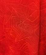 Batik Bluse - Top Puri Rød, kort, slank, smal, tætsiddende, lille, taljeret, små størrelser, ærmer, rundhals, bådhals, indsnit, smart, femin, petit, figur, talje, bukser, nederdel, anvendelig, flot, sød, lækker, crincle, åndbar, natur, bomuld, batikfarvet, kvalitet, bæredygtig, smuk, fest, biti, ribe, Diva