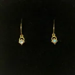 Forgyldte Ørenringe Lille Daisy med Labradorit , 10302-GB-2, muja juma, my herritage, boho, orientalsk, små, guld, ægte, forgyldte, guldbelagt, ædelsten, blå, lykke, amuletter, biti, ribe, gave, gaveide, specielle, unikke, forlovelse, bryllup, konfirmation,