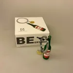 Nøglering - Ølflaske og Kapsel, øl, flaskeøl, grøn koncert, grøn, tuborg, hof, carlsberg, beer, bar, værtshus, pub, bæverding, fest, frokost, smørebrød, kolde bord, skål, bar, bryg, bryggeri, bryghus, symbolsk, gave, besøg, gavekort, gaveide, date, sjov, konfirmand, konfirmation, pengegave, biti, ribe, hjemmebryg, student, studentergave