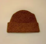 Possum Hue Dobbelt med Opslag - Gylden, beanie, 158, tahiti, gylden, brun, gyldenbrun, varm, possum, silke, merino, dobbelt, striket, strikhue, new zealand, blød, lun, lækker, kvalitet, unisex, super soft, noble wilde, skøn, luksus, cashmere, cashmir, biti, ribe, meleret, ensfarvet, gul, okker, sennep, sort sol, danmark, strik