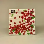 Servietter - Røde Bær, tyttebær, ribs, sommer, rødgrød, bær, syltetøj, forår, student, konfirmation, servietter, borddækning, flot, frisk, let, svensk, dansk, papirservietter, biti, ribe