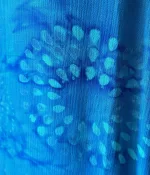 Tunika Model Puri - Himmelblå, klar, blå, ren, Diva, blau, C2, cirkel, dråbe, lang, smal, slank, figur, slankende, tunika, kjortel, let, flot, festlig, wow, naturfibre, naturmateriale, bomuld, silke, trykt, batik, batiktryk, holdbar, glade, farver, mode, tidsløs, anvendelig, afslappet, bæredygtig, kvalitet, biti, ribe,