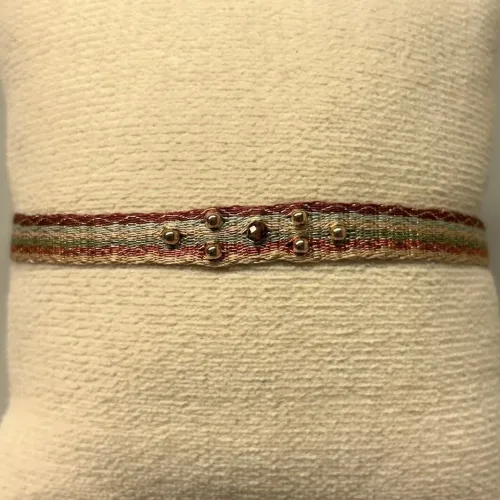 Vævet Armbånd 8 mm med Kugler og Agat - Grøn Rosaguld, Vævet Armbånd Bredt med Kugler og Agat - Grøn Rosaguld, unika, særlig, ædelsten, ægte, sten, turkis, calzedon, rosakvarts, agat, carneol, kærlighed, brud, morgengave, bryllup, gave, valentines, kæreste, forlovelse, feminint, sui ava, enamel, leju, vævet, håndvævet, fransk, holland, moderne, kunst, kunsthåndværk, one of a kind, kvalitet, holdbart, venskab, amulet, lykkebringende, smykke, flot, cool, lækkert, agater, anni lu, biti, ribe