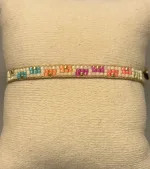 Vævet Armbånd Sead Beads 5 mm - Tutti Frutti, pastelfarver, pastel, BL playful, 02, turkis, laksefarvet, miami, lyse, friske, forårsfarver, farver, sommerfarver, indiansk, boho, hippie, samoa, brunt, unika, særlig, kærlighed, brud, morgengave, bryllup, gave, valentines, kæreste, forlovelse, feminint, sui ava, enamel, leju, vævet, håndvævet, fransk, holland, moderne, kunst, kunsthåndværk, one of a kind, kvalitet, holdbart, venskab, amulet, lykkebringende, smykke, flot, cool, lækkert, anni lu, biti, ribe, japanske, sea beeds, miyuki, perler, glas, skinner, blanke, indiansk, håndlavet, feminint,, perlearmbånd,