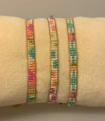 Vævet Armbånd Sead Beads 5 mm - Tutti Frutti, pastelfarver, pastel, BL playful, 02, turkis, laksefarvet, miami, lyse, friske, forårsfarver, farver, sommerfarver, indiansk, boho, hippie, samoa, brunt, unika, særlig, kærlighed, brud, morgengave, bryllup, gave, valentines, kæreste, forlovelse, feminint, sui ava, enamel, leju, vævet, håndvævet, fransk, holland, moderne, kunst, kunsthåndværk, one of a kind, kvalitet, holdbart, venskab, amulet, lykkebringende, smykke, flot, cool, lækkert, anni lu, biti, ribe, japanske, sea beeds, miyuki, perler, glas, skinner, blanke, indiansk, håndlavet, feminint,, perlearmbånd,