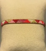 Vævet Armbånd Sead Beads 5 mm - Rød Rosa, Vævet Armbånd Sead Beads Mellem - Rød Rosa, 5 mm, BL3L, 01, smalt, rød, pink, lyserød, glade, farver, girly, sommerligt, indiansk, boho, hippie, samoa, unika, særlig, kærlighed, brud, morgengave, bryllup, gave, valentines, kæreste, forlovelse, feminint, sui ava, enamel, leju, vævet, håndvævet, fransk, holland, moderne, kunst, kunsthåndværk, one of a kind, kvalitet, holdbart, venskab, amulet, lykkebringende, smykke, flot, cool, lækkert, anni lu, biti, ribeds , japanske, sea beeds, miyuki, perler, glas, skinner, blanke, indiansk, håndlavet, feminint, sort, perlearmbånd,