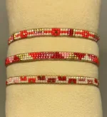 Vævet Armbånd Sead Beads 5 mm - Rød Rosa, Vævet Armbånd Sead Beads Mellem - Rød Rosa, 5 mm, BL3L, 01, smalt, rød, pink, lyserød, glade, farver, girly, sommerligt, indiansk, boho, hippie, samoa, unika, særlig, kærlighed, brud, morgengave, bryllup, gave, valentines, kæreste, forlovelse, feminint, sui ava, enamel, leju, vævet, håndvævet, fransk, holland, moderne, kunst, kunsthåndværk, one of a kind, kvalitet, holdbart, venskab, amulet, lykkebringende, smykke, flot, cool, lækkert, anni lu, biti, ribeds , japanske, sea beeds, miyuki, perler, glas, skinner, blanke, indiansk, håndlavet, feminint, sort, perlearmbånd,