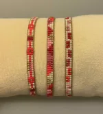 Vævet Armbånd Sead Beads 5 mm - Rød Rosa, Vævet Armbånd Sead Beads Mellem - Rød Rosa, 5 mm, BL3L, 01, smalt, rød, pink, lyserød, glade, farver, girly, sommerligt, indiansk, boho, hippie, samoa, unika, særlig, kærlighed, brud, morgengave, bryllup, gave, valentines, kæreste, forlovelse, feminint, sui ava, enamel, leju, vævet, håndvævet, fransk, holland, moderne, kunst, kunsthåndværk, one of a kind, kvalitet, holdbart, venskab, amulet, lykkebringende, smykke, flot, cool, lækkert, anni lu, biti, ribeds , japanske, sea beeds, miyuki, perler, glas, skinner, blanke, indiansk, håndlavet, feminint, sort, perlearmbånd,