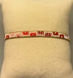 Vævet Armbånd Sead Beads 5 mm - Rød Rosa, Vævet Armbånd Sead Beads Mellem - Rød Rosa, 5 mm, BL3L, 01, smalt, rød, pink, lyserød, glade, farver, girly, sommerligt, indiansk, boho, hippie, samoa, unika, særlig, kærlighed, brud, morgengave, bryllup, gave, valentines, kæreste, forlovelse, feminint, sui ava, enamel, leju, vævet, håndvævet, fransk, holland, moderne, kunst, kunsthåndværk, one of a kind, kvalitet, holdbart, venskab, amulet, lykkebringende, smykke, flot, cool, lækkert, anni lu, biti, ribeds , japanske, sea beeds, miyuki, perler, glas, skinner, blanke, indiansk, håndlavet, feminint, sort, perlearmbånd,