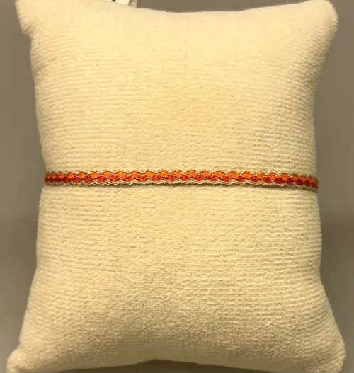 MT40, pack 3, Vævet Armbånd Smalt - Orange, fransk, leju, hollandsk, håndvævet, venskabsarmbånd, veninde, ven, holdbare, sporty, smukke, vævede, armbånd, smalt, regulerbart, til, piger, damer, kvinder, drenge, mænd, særligt, flot, sporty, cool, moderne, gave, gaveide, konfirmand, konfirmation, biti, ribe, design,