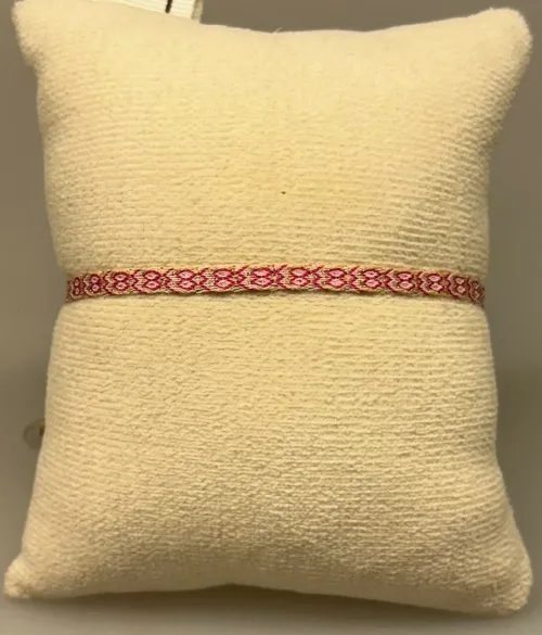 Vævet Armbånd Smalt - Sparkle, MT40, pack1, rosa, rød, sølv, fransk, leju, hollandsk, håndvævet, venskabsarmbånd, veninde, ven, holdbare, sporty, smukke, vævede, armbånd, smalt, regulerbart, til, piger, damer, kvinder, drenge, mænd, særligt, flot, sporty, cool, moderne, gave, gaveide, konfirmand, konfirmation, biti, ribe, design,