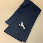 Viskestykke Bomuld med Broderi - 3 Måger, hættemåge, strandmåge, havmåge, havet, strand, kyst, danmark, vesterhavet, vadehavet, motiv, gave, souvenir, maritim, flot, sommerhus, båd, sejlskib, sejler, biti, ribe, skibbroen, kok, madlavning, kabys, bage