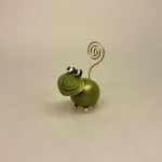 Memo Holder Metal - Grøn Frø, Metal Figur - Frø Grøn, bredmundet, marmelademad, frø, kys frøen, frøfigur, metalfigur, ting med frøer, memoholder, huskeseddel, indkøbsseddel, huskeklemme, noter, fotoholder,