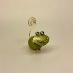 Memo Holder Metal - Grøn Frø, Metal Figur - Frø Grøn, bredmundet, marmelademad, frø, kys frøen, frøfigur, metalfigur, ting med frøer, memoholder, huskeseddel, indkøbsseddel, huskeklemme, noter, fotoholder,
