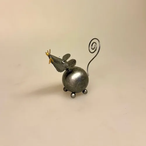 Metal Figur - Mus, Memo Holder Metal - Mus, markmus, spidsmus, hasselmus, museunge, metalmus, musefigur, fotoholder, lille, mus, hvide mus, musebaby, musefigur, til, memo, huskeseddel, holder, memoholder, biti, ribe, metalfigur, metalmus