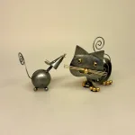 Metal Figur - Mus, Metalfigur - Sort Kat Spiral, Memo Holder Metal - Mus, markmus, spidsmus, hasselmus, museunge, metalmus, musefigur, fotoholder, lille, mus, hvide mus, musebaby, musefigur, til, memo, huskeseddel, holder, memoholder, biti, ribe, metalfigur, metalmus