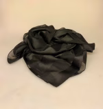 Silketørklæde Satin 1804 Mat Blank - Sort, firkantet, kvadratisk, stribet, stribevævet, ensfarvet, sort, tørklæde, silke, ren, ægte, silketørklæde, lady, like, kvalitet, eksklusiv, lækker, luksus, elegant, flot, moderne, charmeklud, biti, silkesatin, ribe,