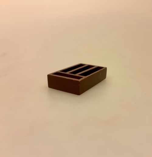 Miniature Kasse med Rum Brun, trækasse, bestikskuffe, kontor, organizer, orden, diy, kreakasse, miniaturer, dukkehus, ting, til, sætterkasse, nisser, nissetilbehør, dukkehusting, dukkehustilbehør, sangskjuler, personlig, symbolsk, gave, gavekort, sjov, 1:12, dukketing, biti, ribe