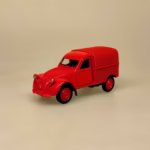 Modelbil Citroën 2CV Fourgonette - Rød, knaldrød, brandbil, citroen, 2cv, varebil, varevogn, arbejde, fransk, design, bil, model, bilmodel, retro, ældre, biti, ribe, gave, gaveide, kørekort, frankrig, emigrere, pensionist, flytte, sumbolik