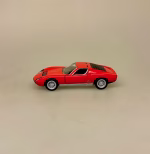 Modelbil Lamborghini Miura - Rød, italiensk, sportsvogn, racerbil, formel 1, racer, løb, old school, retro, 1971, ældre, modelbil, modelbiler, samler, mobile, olds, lækker, strømlinet, kørekort, tillykke, nuy bil, 18 år, symbolsk, gave, drengerøv, drenge, drøm, benzin, i blodet, racerkører, original, kopi, model, biti, ribe