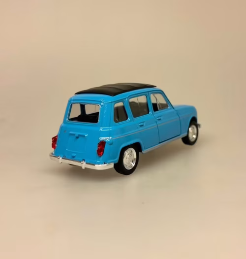 Modelbil Renault 4 - Blå, fransk, design, bil, model, bilmodel, retro, ældre, biti, ribe, gave, gaveide, kørekort, frankrig, emigrere, pensionist, flytte, symbolik