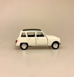 Modelbil Renault 4 - Hvid, fransk, design, bil, model, bilmodel, retro, ældre, biti, ribe, gave, gaveide, kørekort, frankrig, emigrere, pensionist, flytte, symbolik