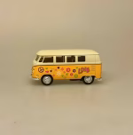 VW Folkevogns Rugbrød - Samba Gul/hvid Flower Power, goki, 12171,