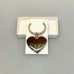 Hjerte Nøglering - Blank Sølv, fladt, hjerte, hjertenøglering, sølvhjerte, 0021, kærlighed, symbol, gave, omsorg, bekytter, for altid, bryllup, kæreste, morgengave, brud, valentines, nøglering, sølv, biti, design, flot, lækker, særlig, personlig, taskepynt