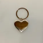 Hjerte Nøglering - Blank Sølv, fladt, hjerte, hjertenøglering, sølvhjerte, 0021, kærlighed, symbol, gave, omsorg, bekytter, for altid, bryllup, kæreste, morgengave, brud, valentines, nøglering, sølv, biti, design, flot, lækker, særlig, personlig, taskepynt