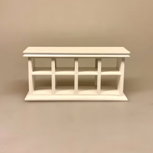 Miniature Lille Lang Åben Disk Hvid, hvilmalet, 3020 V,